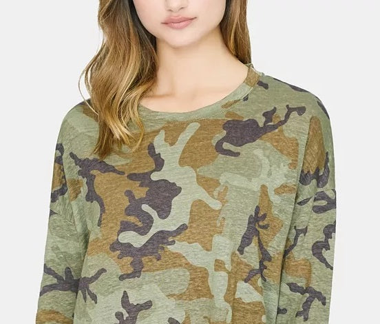 Sanctuary Women's Carlee Camo Tee Mineral Camo Green Size X-Small