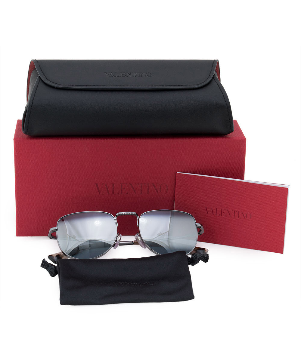 title:Valentino Square Sunglasses VA2012 30057C 49 Blue to Gray Gradient Lenses;color:not applicable