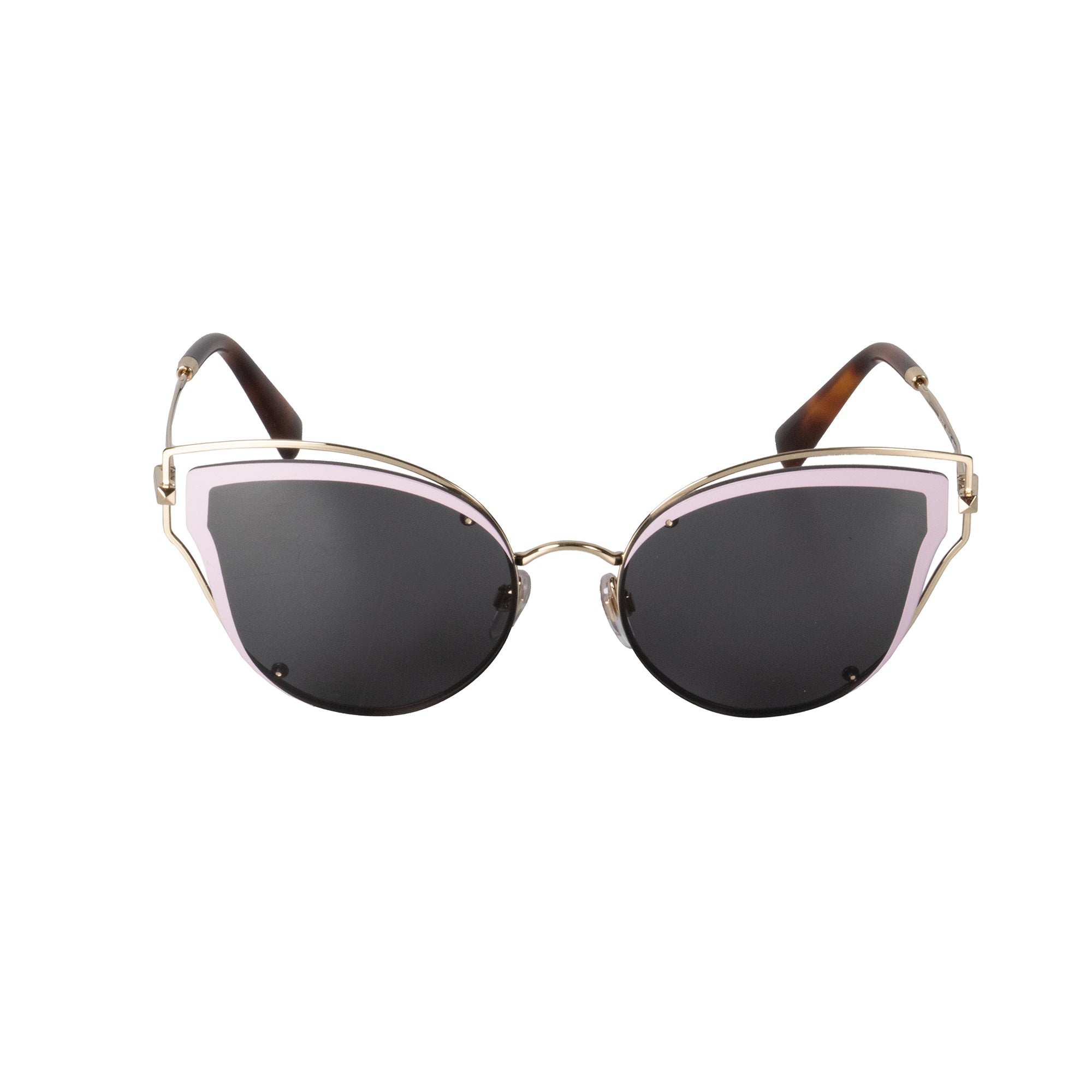 title:Valentino VA2015 300387 58 Cat Eye Sunglasses;color:Gold