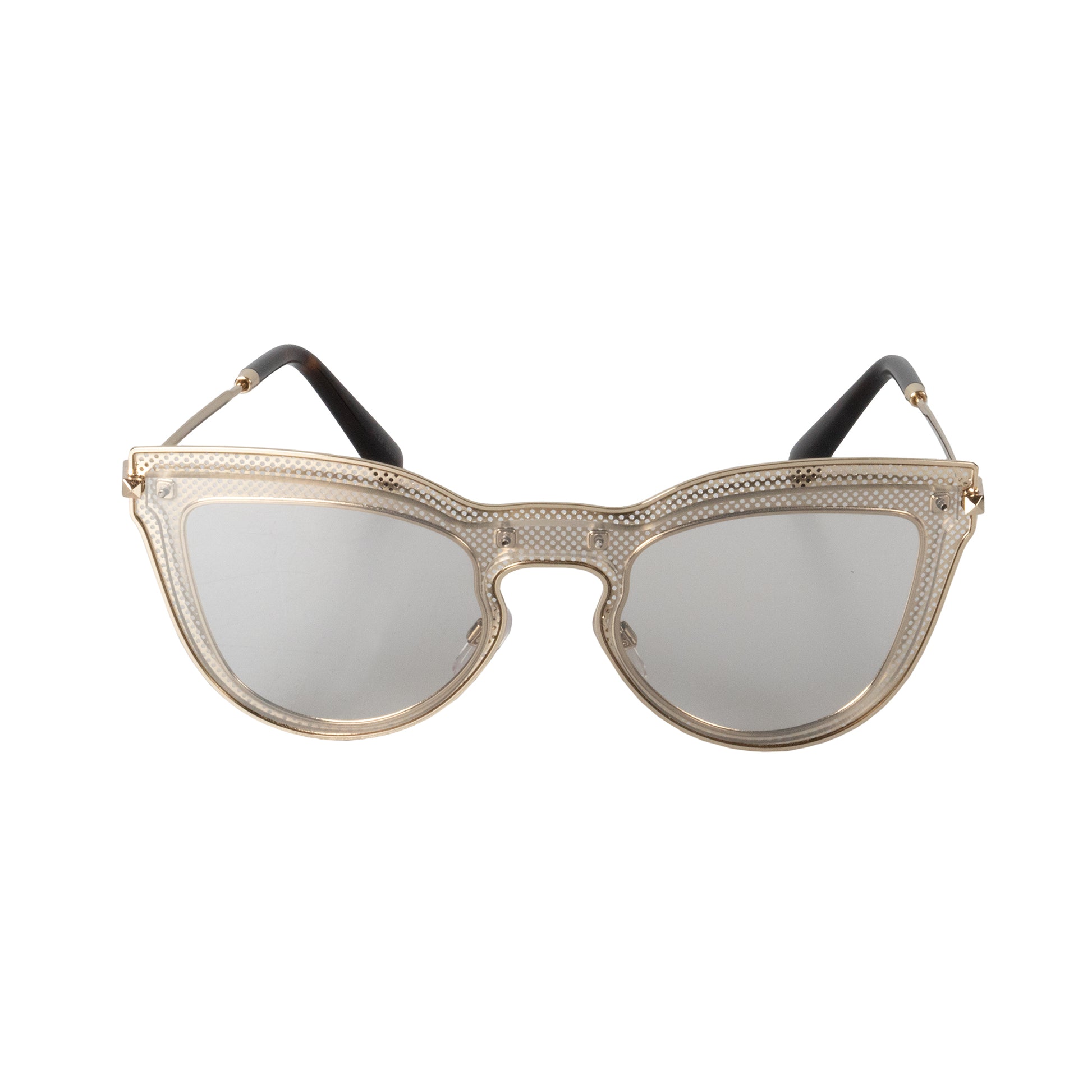 title:Valentino VA2018 3003/5Z 53 Cat Eye Sunglasses;color:Gold