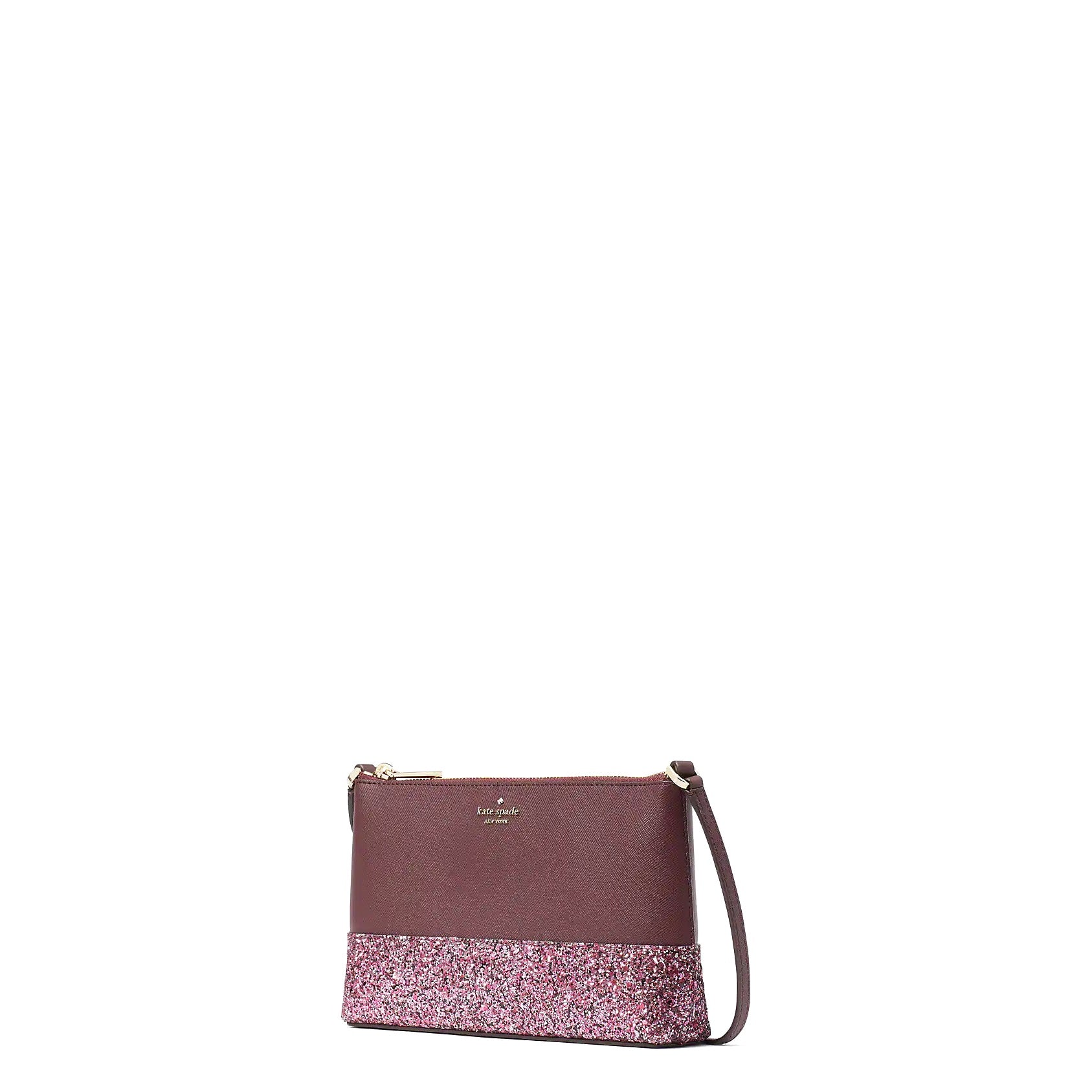 title:Kate Spade Women's Flash Glitter Crossbody ;color:Cherrywood 