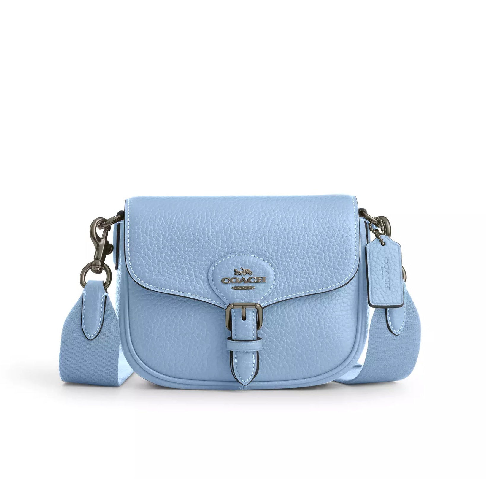 title:Coach Women's Amelia Small Saddle Bag;color:Cornflower