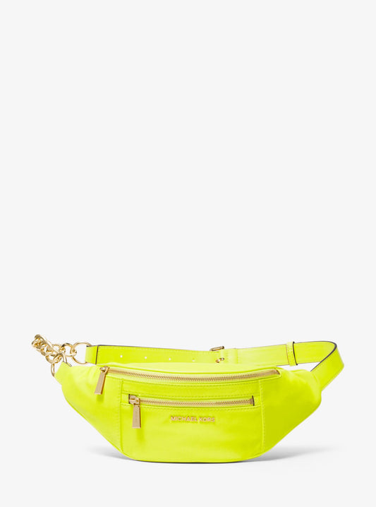 title:Michael Kors Women's Mott Nylon Belt Bag;color:Neon Yellow