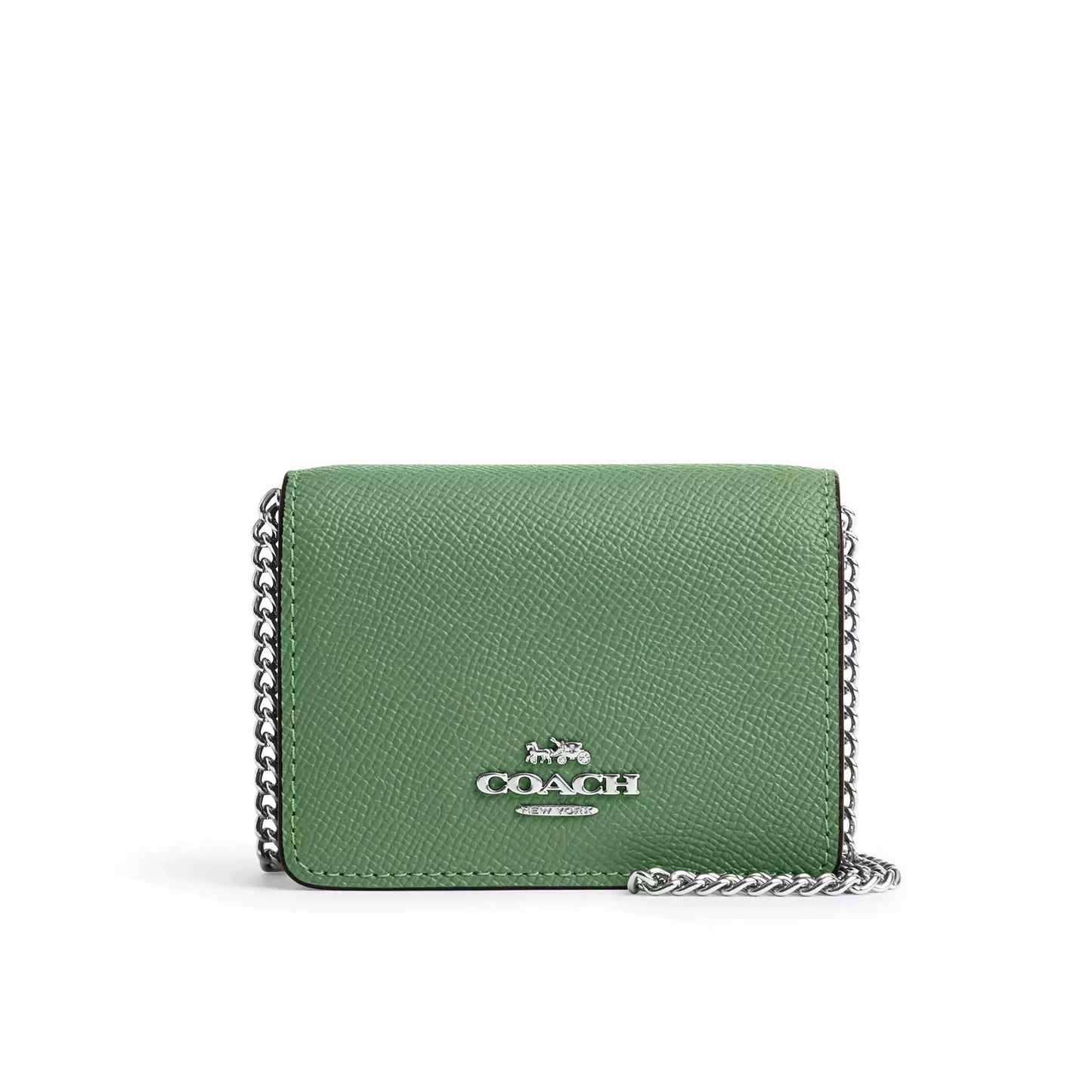 title:Coach Women's Mini Wallet On A Chain;color:Soft Green