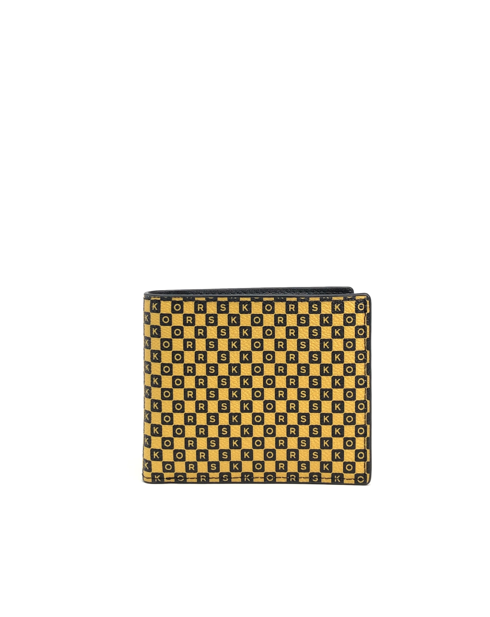 title:Michael Kors Men's Cooper Billfold Wallet;color:Taxi Yellow / Black