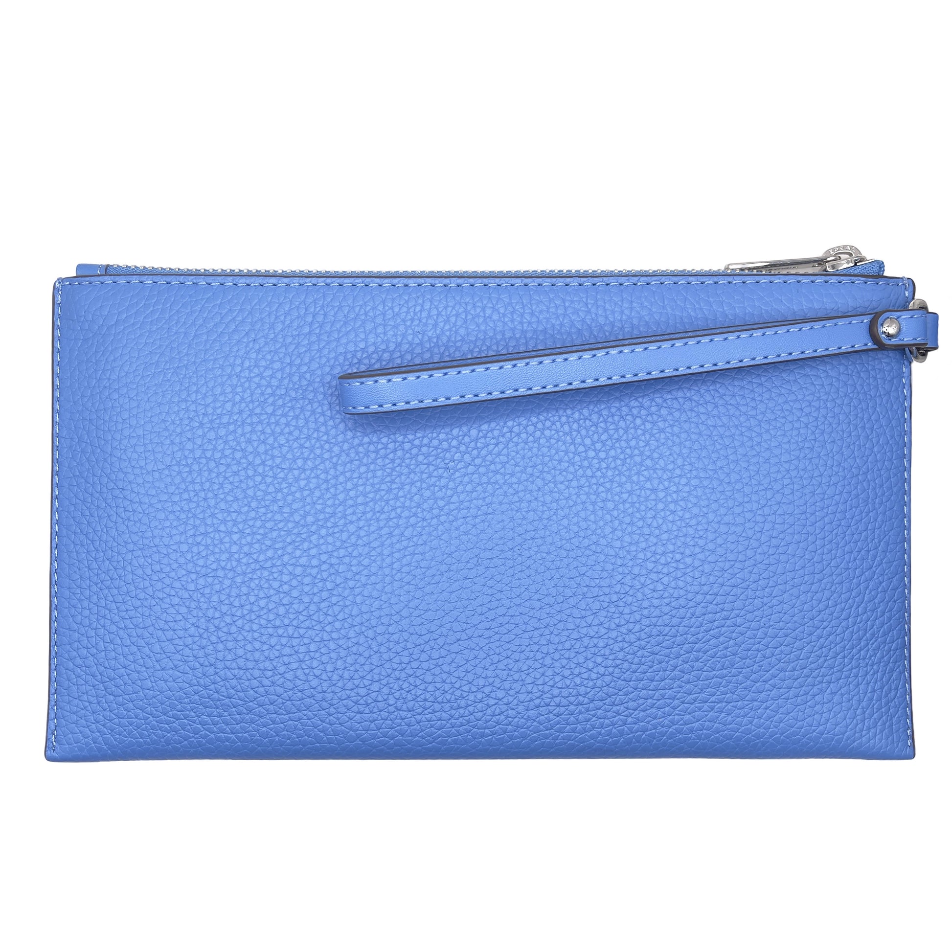 title:Michael Kors Women's Jet Set Travel Large Top Zip Pebbled Leather Wristlet Pouch;color:South Pacific