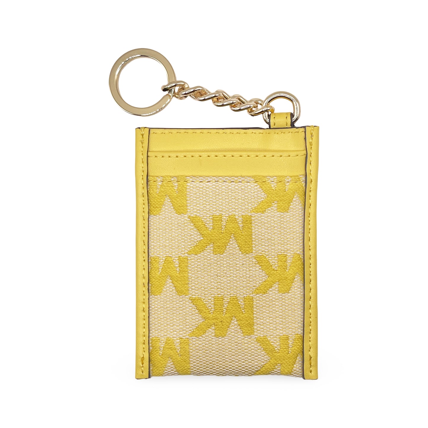 title:Michael Kors Women's Jet Set Travel Small North South Chain Card Case;color:Golden Yellow