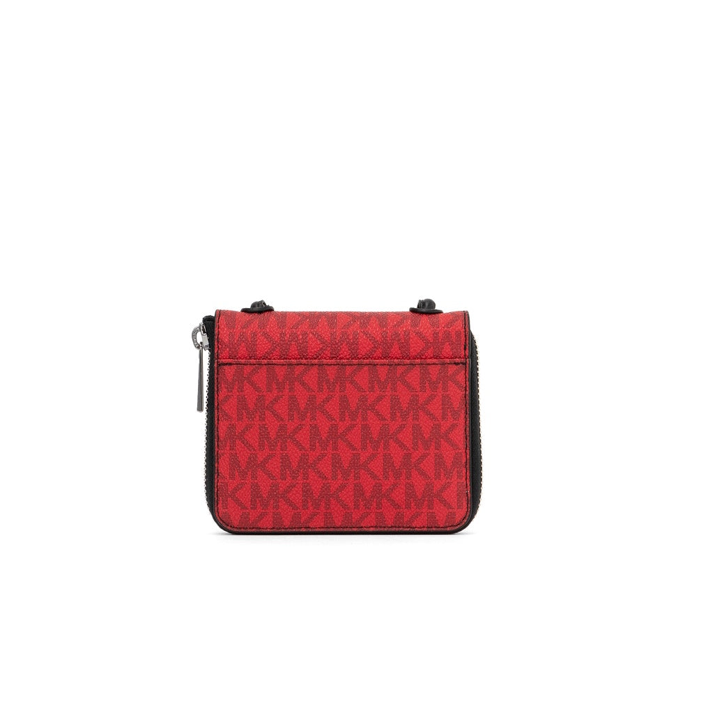 title:Michael Kors Men's Signature Logo Crossbody Wallet;color:Bright Red