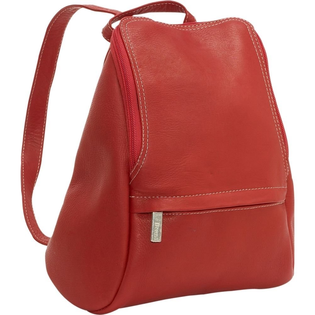 title:Leather U-Zip Mini Backpack;color:Red