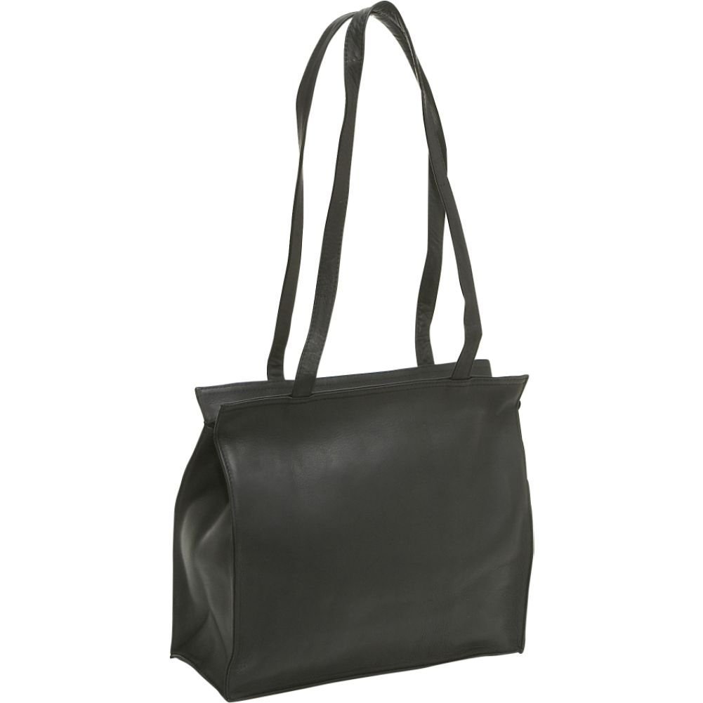 title:Le Donne Leather Simple Tote;color:BLACK