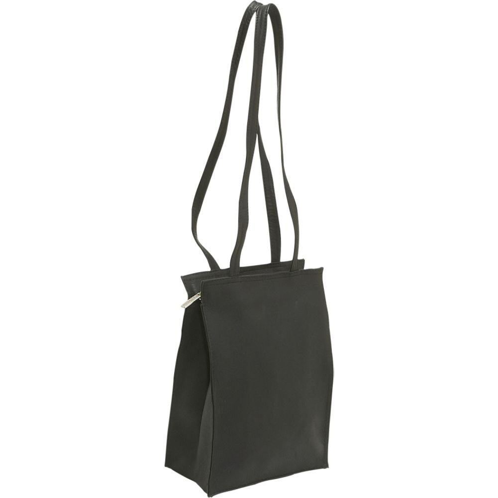 title:Le Donne Leather Small Simple Dual Strap Tote Bag;color:BLACK