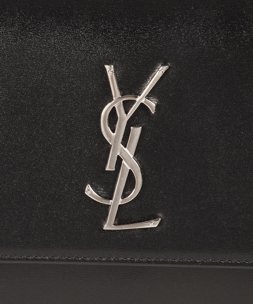 title:Saint Laurent Medium Black Sunset Monogram Shoulder Bag;color:Black