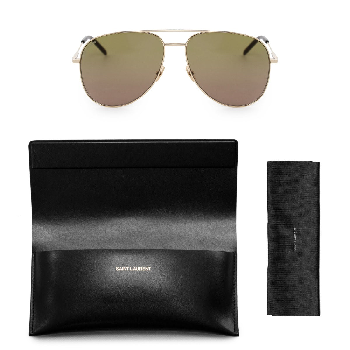 title:Saint Laurent Aviator Sunglasses SL11 052 59;color:Gold