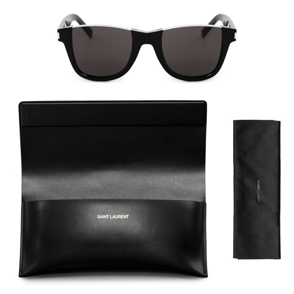 title:Saint Laurent Square Sunglasses SL51 001 50;color:Black