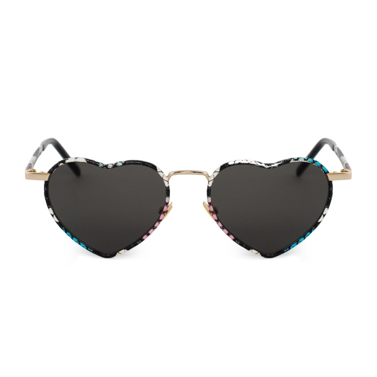 title:Saint Laurent Geometric Sunglasses SL301 010 51;color:Gold