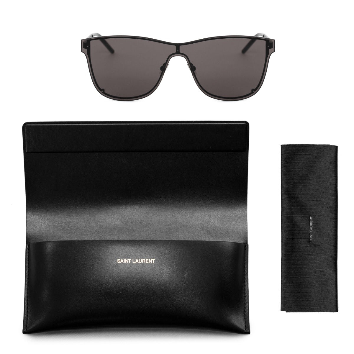 title:Saint Laurent Rectangular Sunglasses SL51 001 99;color:Black