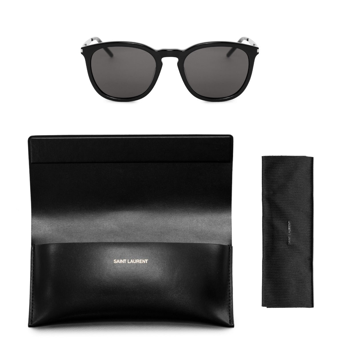 title:Saint Laurent Square Sunglasses SL360 001 53;color:Black