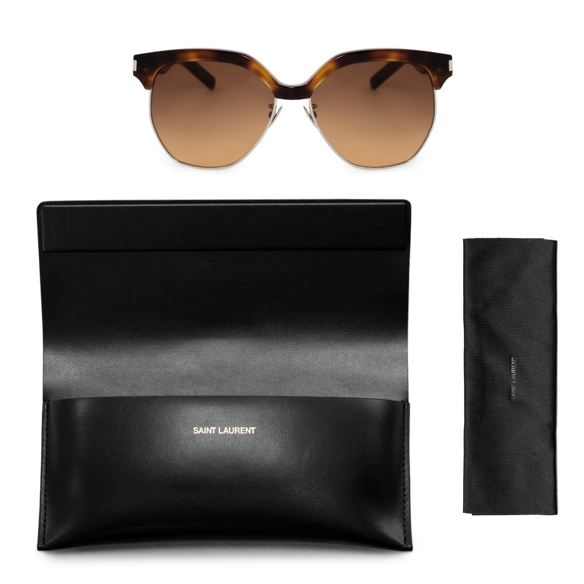 title:Saint Laurent Full Rimmed Sunglasses SL408 001 59;color:Brown