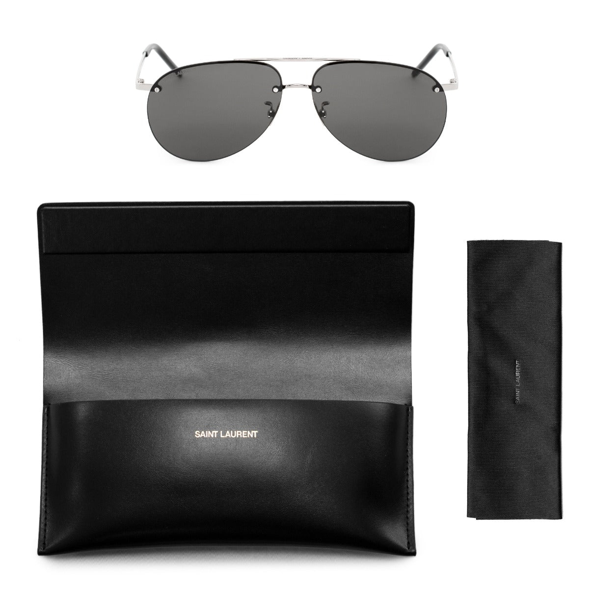 title:Saint Laurent Aviator Sunglasses SL416 001 60;color:not applicable