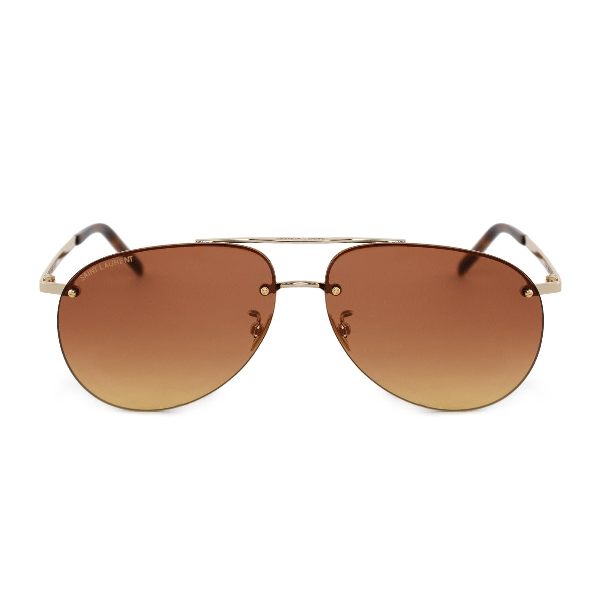 title:Saint Laurent Aviator Sunglasses SL416 005 60;color:Gold