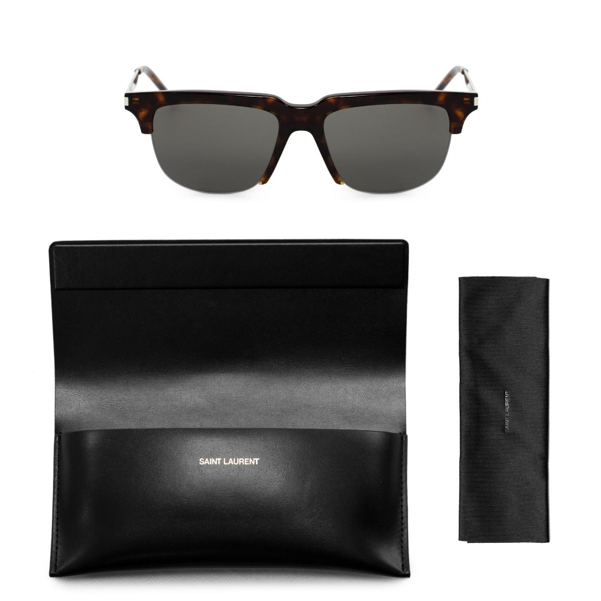 title:Saint Laurent Wayfarer Sunglasses SL420 003 53;color:Brown