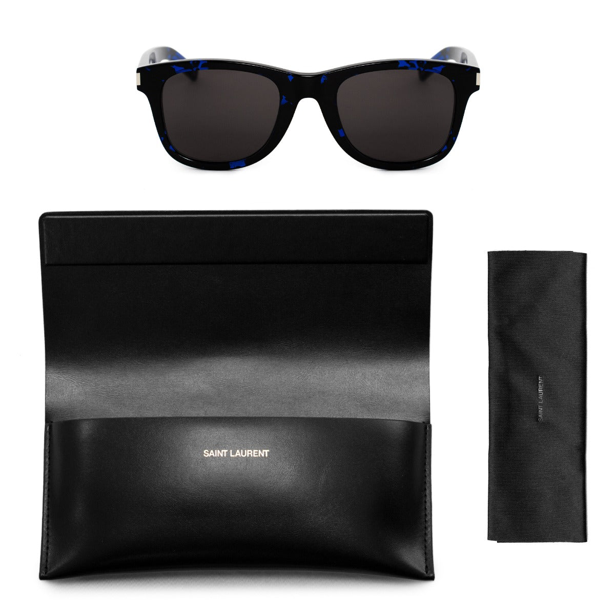 title:Saint Laurent Square Sunglasses SL51 042 50;color:Blue