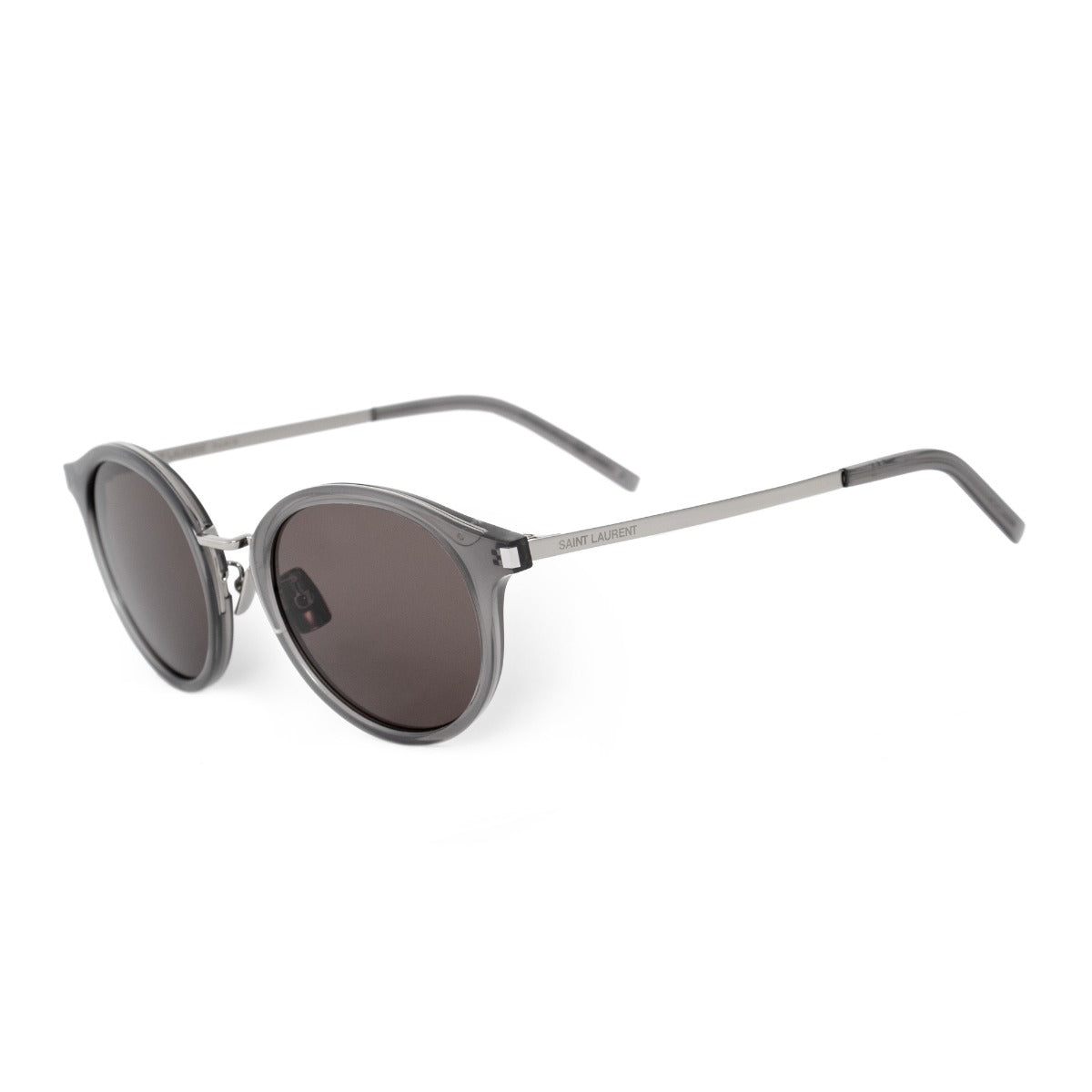 title:Saint Laurent Round Sunglasses SL57 005 49;color:Gray