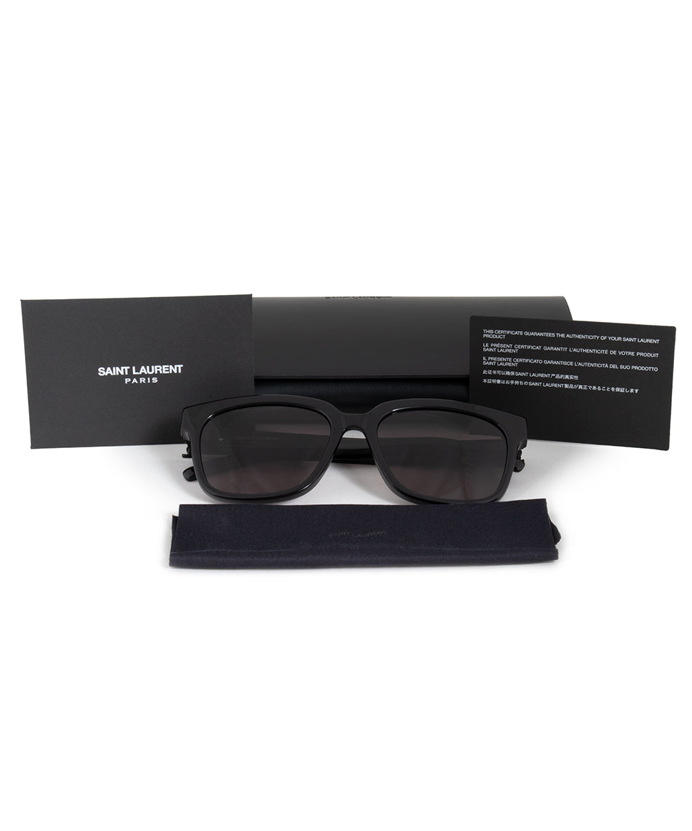 title:Saint Laurent SL M40 001 54 Square Sunglasses;color:Black