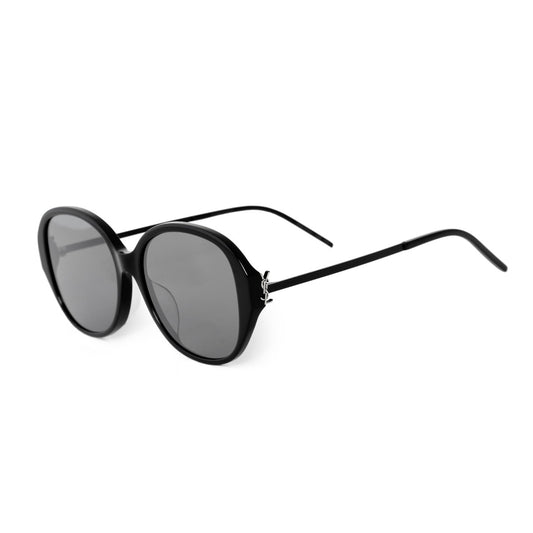 title:Saint Laurent Oval Sunglasses SLM48S BK 003 57;color:Black