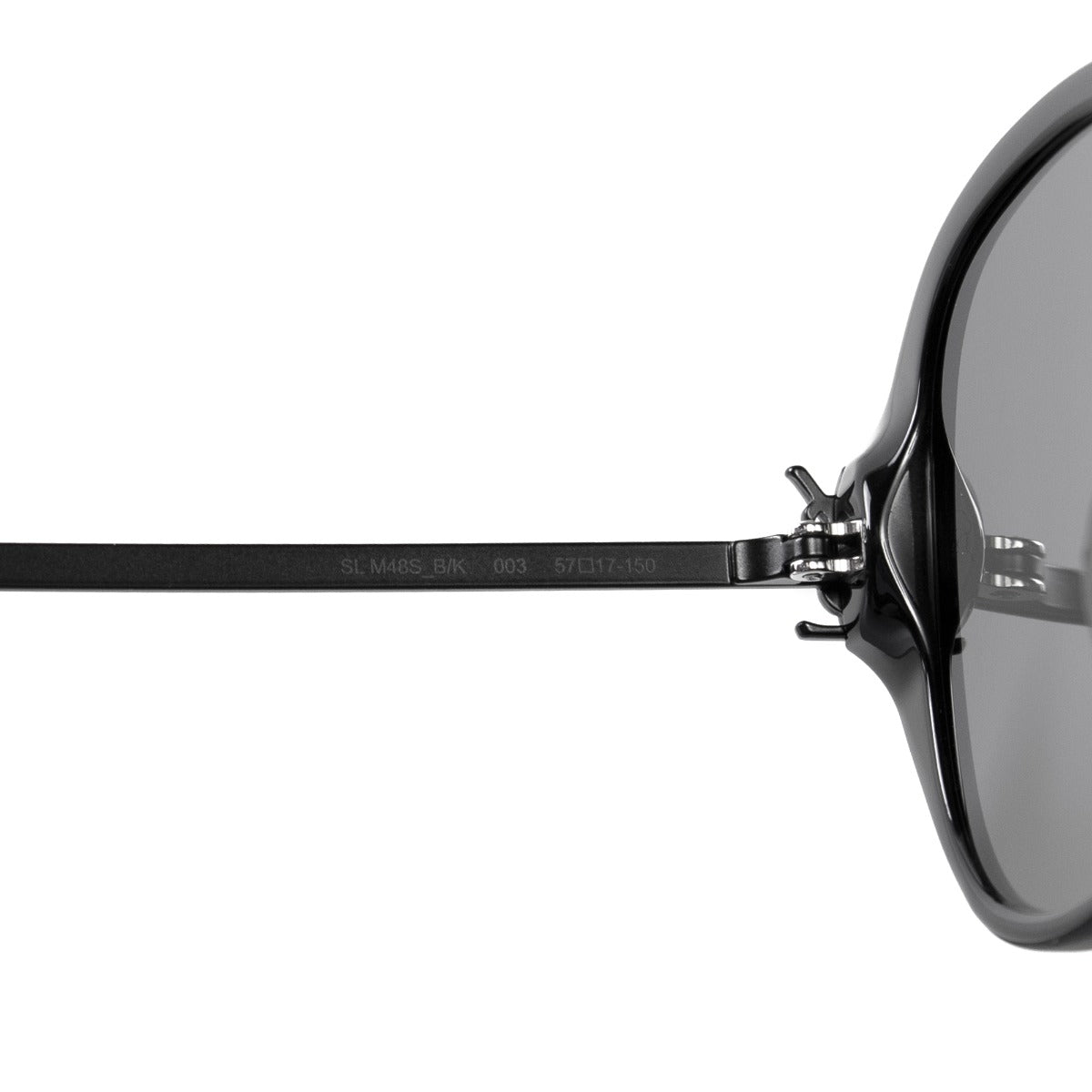 title:Saint Laurent Oval Sunglasses SLM48S BK 003 57;color:Black