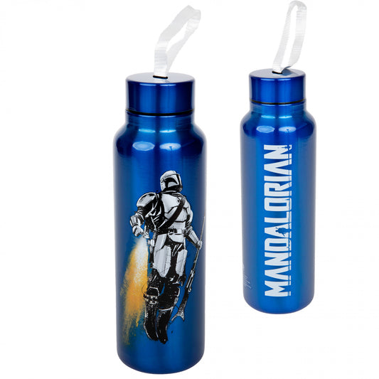 title:Star Wars The Mandalorian Blast Off 27oz Stainless Steel Water Bottle;color:Blue